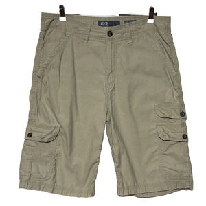 BKE Shorts Mens 34 Gray Beige Tan Cargo Martin Measures 35x12 Athletic Fit